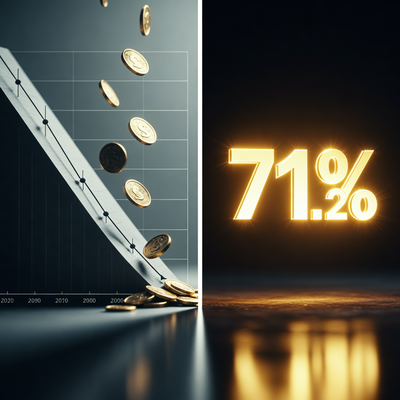 Драматическая визуализация финансовых результатов G5 Entertainment: падение выручки и рекордная маржа 71,2% в кинематографическом стиле