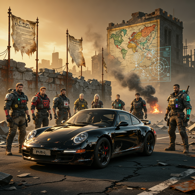 Визуализация игровых хитов: кооперативный шутер ARC Raiders, коллаборация PUBG с Porsche и стратегия Europa Universalis V в кинематографичном стиле.