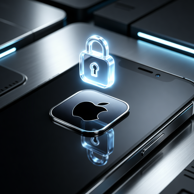 Драматичное изображение символа App Store с наложенным значком возрастной верификации, символизирующее новые правила для лутбоксов.